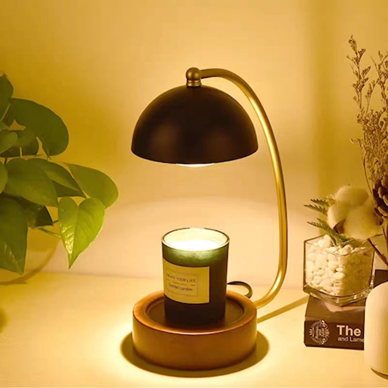 Minimalist Bedside Wooden Fused Candle Lamp